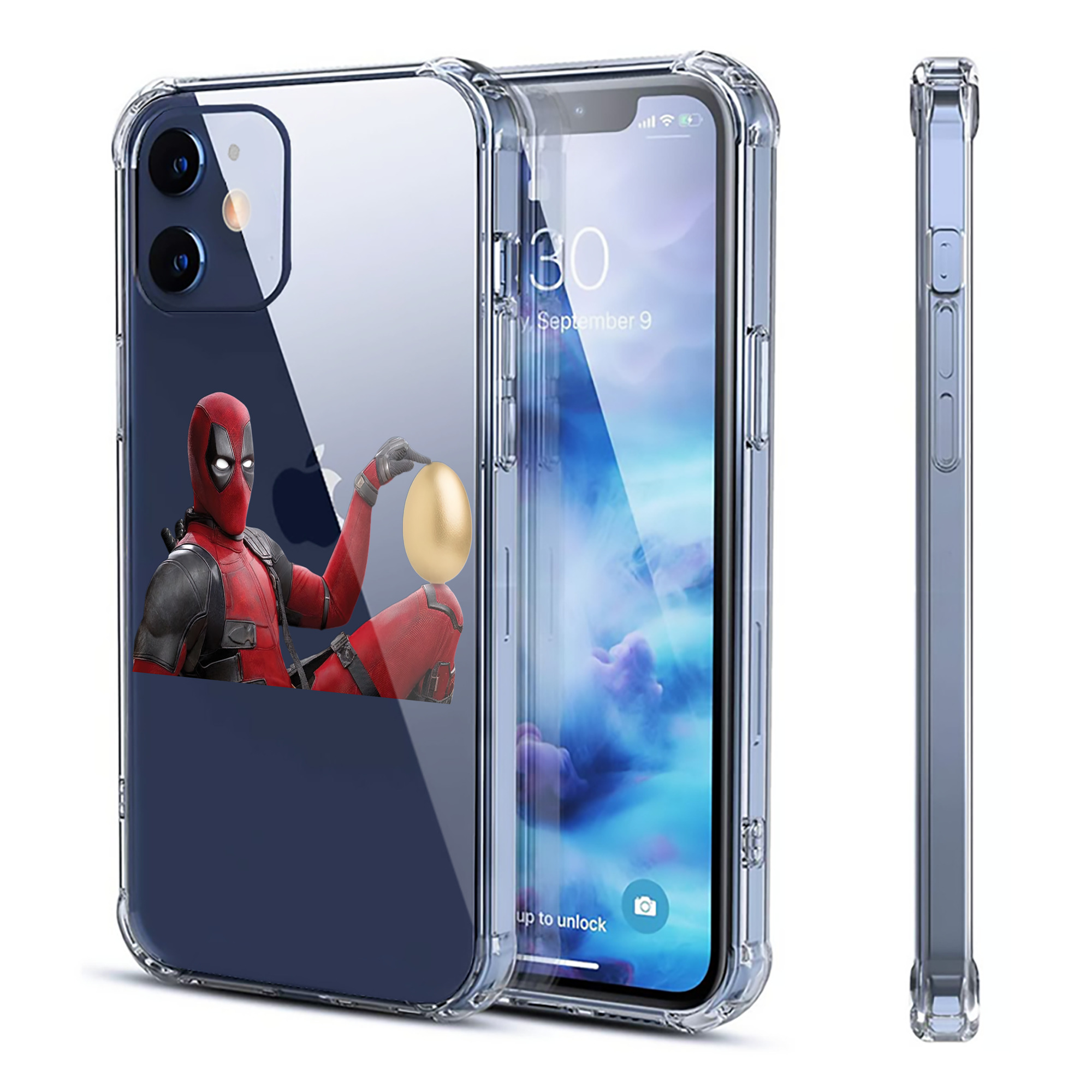 （画像用） Deadpool デッドプール 【iPhone 12シリーズ対応】透明スマホケース（クリアソフトケース）